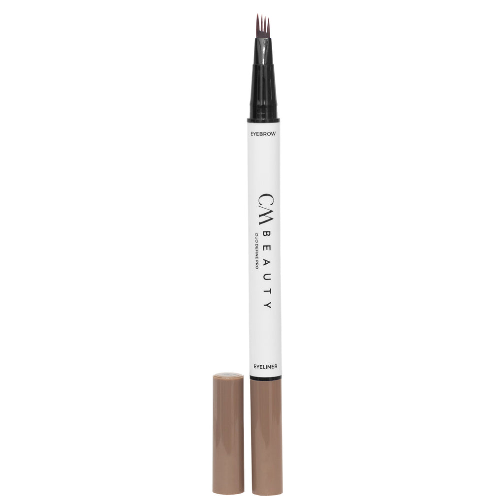 Cariocă pentru sprâncene 2 în 1 – 4 vârfuri + Eyeliner Negru Waterproof - Espresso