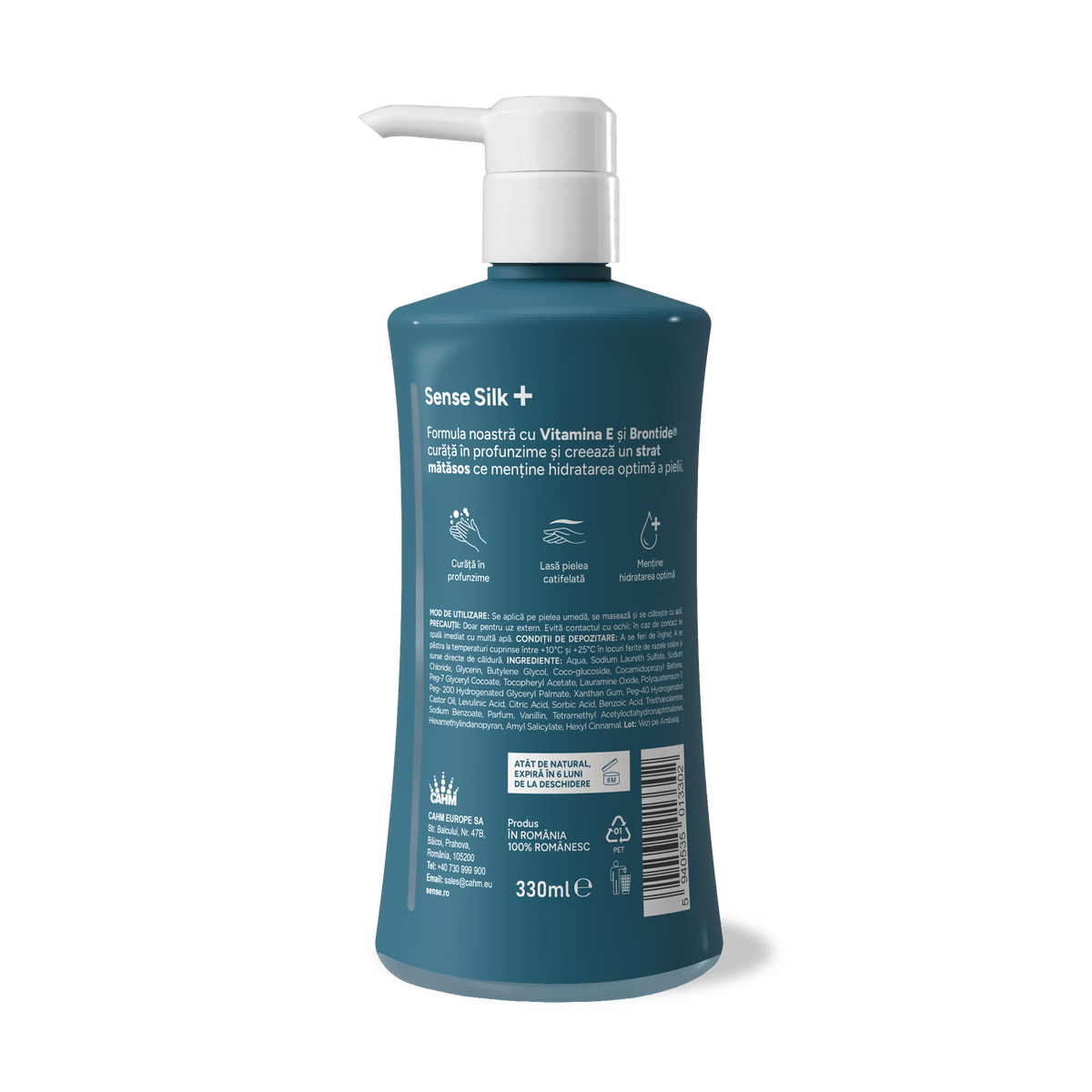 Săpun Lichid Gel, SenseSilk+, Lime & Sare de Mare, 330ml