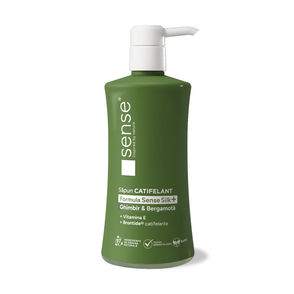 Săpun Lichid Gel, SenseSilk+, Ghimbir & Bergamota, 330ml