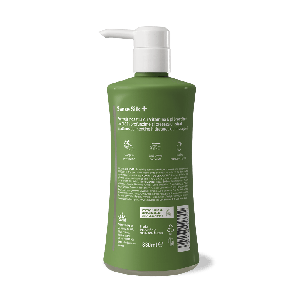 Săpun Lichid Gel, SenseSilk+, Ghimbir & Bergamota, 330ml