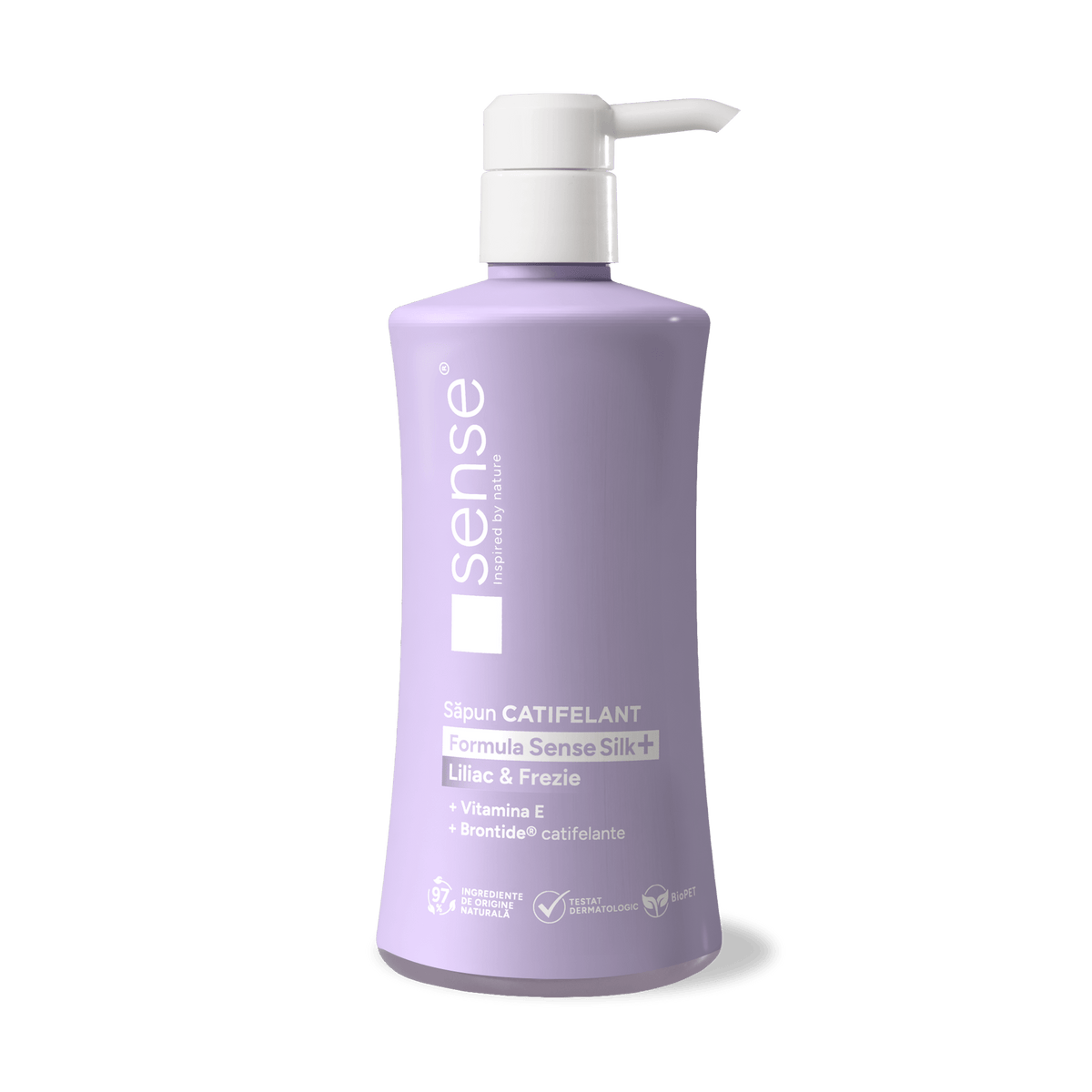 Săpun Lichid Gel, SenseSilk+, Liliac & Frezie, 330ml