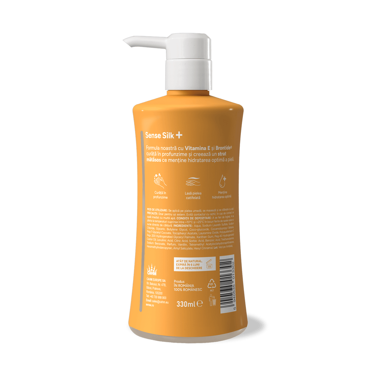 Săpun Lichid Gel, SenseSilk+, Pere Coapte, 330ml