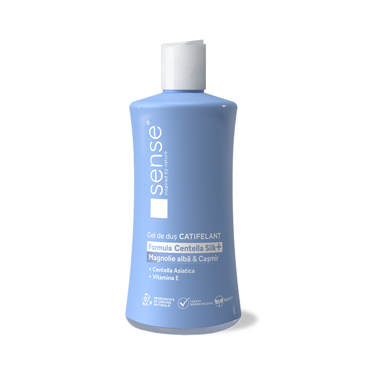 Gel de Duș CentellaSilk+, Magnolie Albă & Cașmir, 330ml