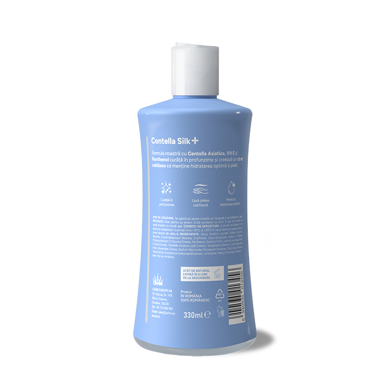 Gel de Duș CentellaSilk+, Magnolie Albă & Cașmir, 330ml