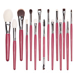 Set 15 pensule machiaj profesionale Deep Red