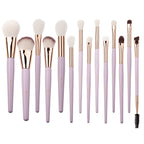 Set 14 pensule machiaj profesionale Lilac Glow