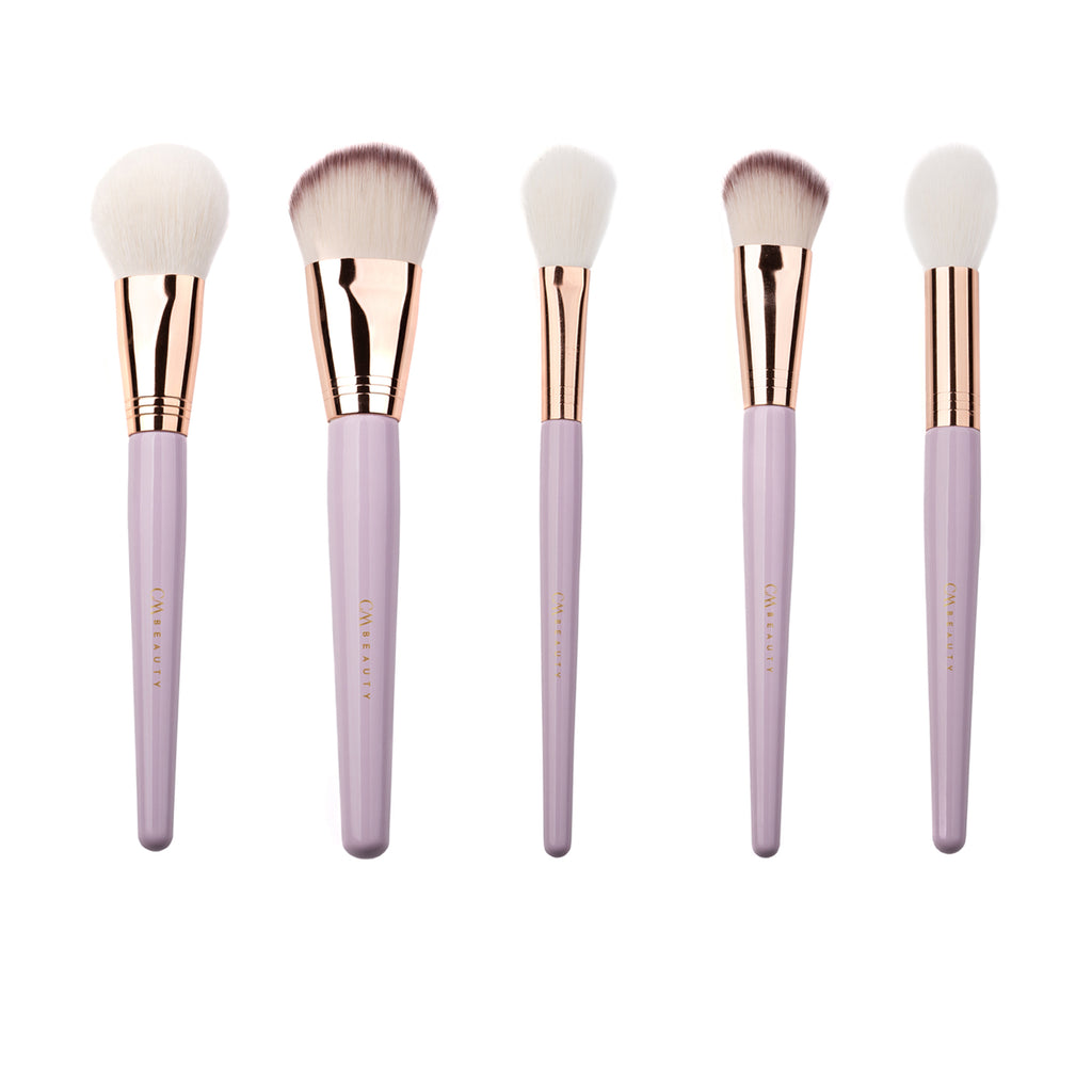 Set 14 pensule machiaj profesionale Lilac Glow