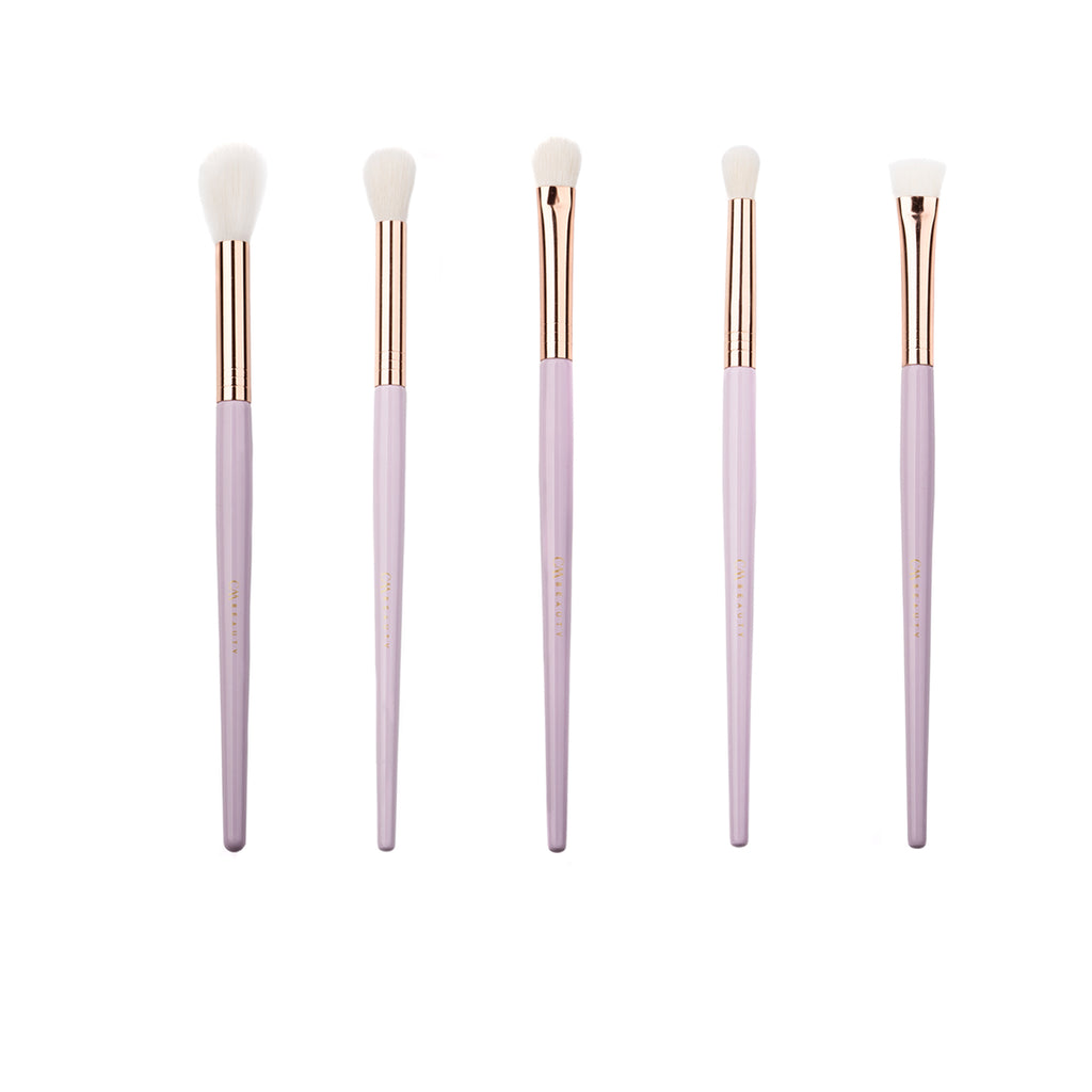 Set 14 pensule machiaj profesionale Lilac Glow