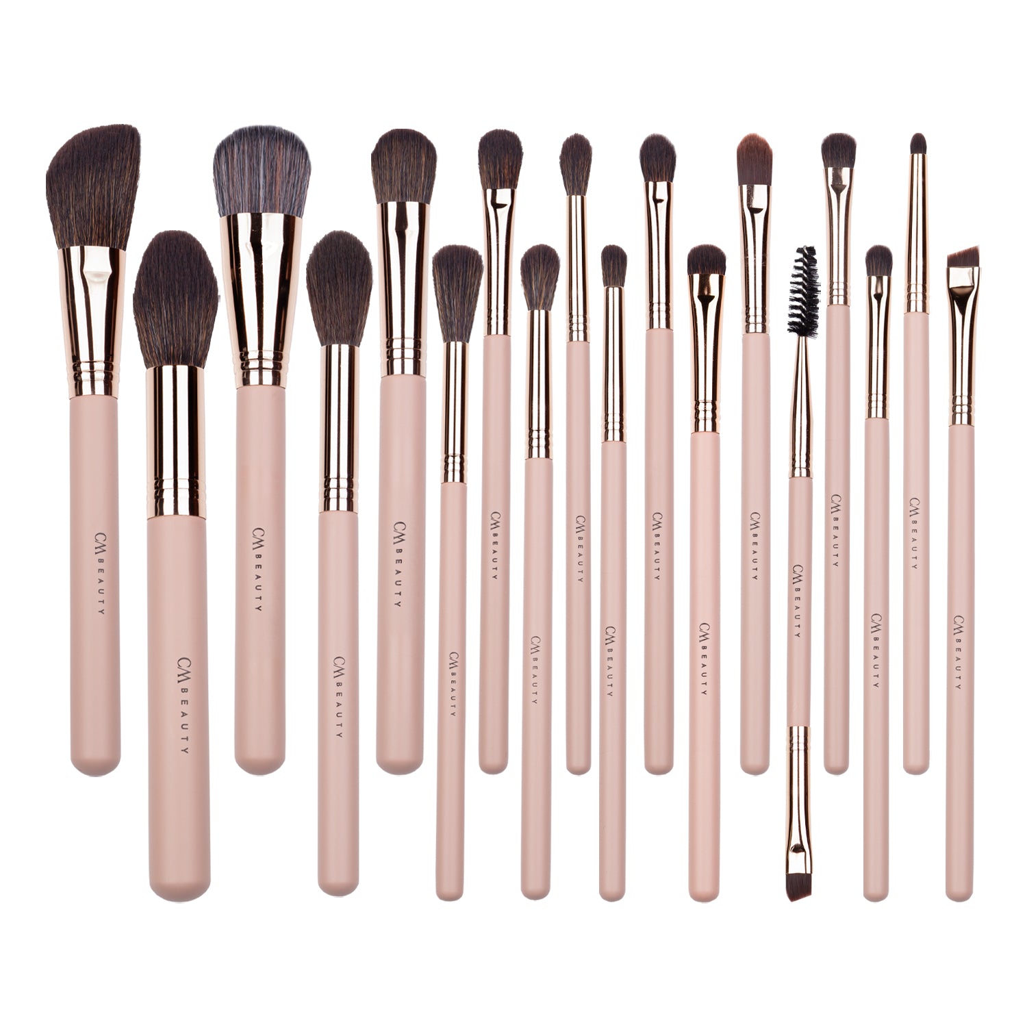 Set 18 pensule machiaj profesionale Nude Glow