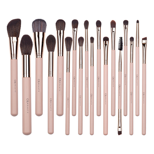 Set 18 pensule machiaj profesionale Nude Glow