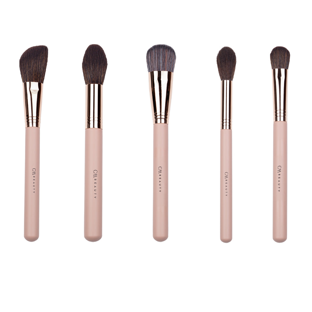 Set 18 pensule machiaj profesionale Nude Glow