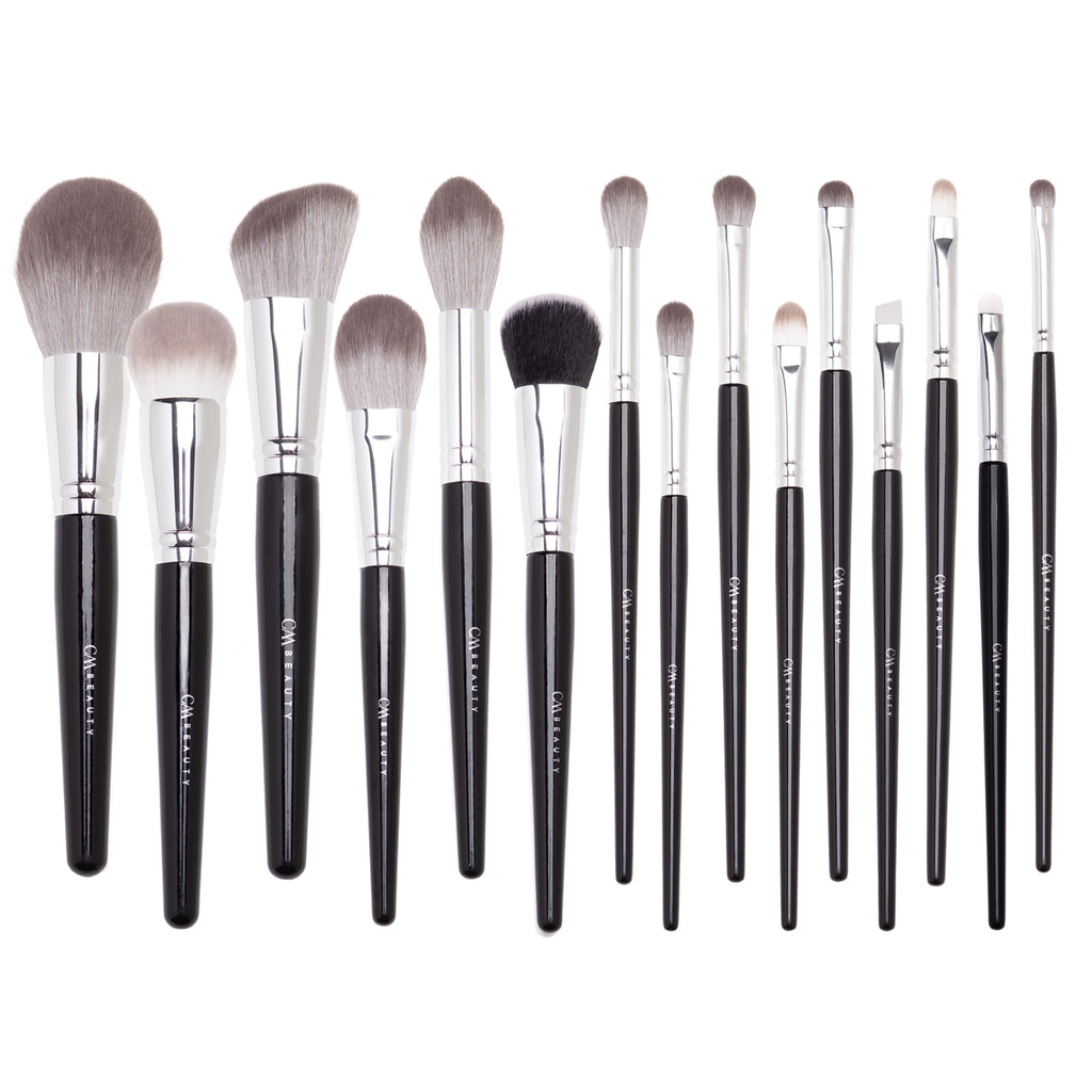 Set 15 pensule machiaj profesionale Onyx Glow