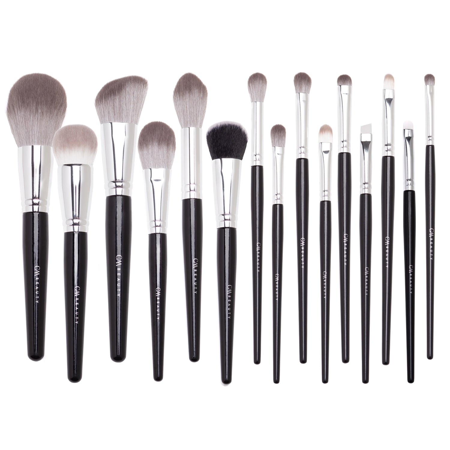 Set 15 pensule machiaj profesionale Onyx Glow