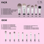 Set 15 pensule machiaj profesionale Onyx Glow