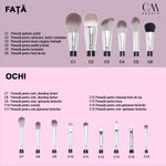 Set 15 pensule machiaj profesionale Onyx Glow