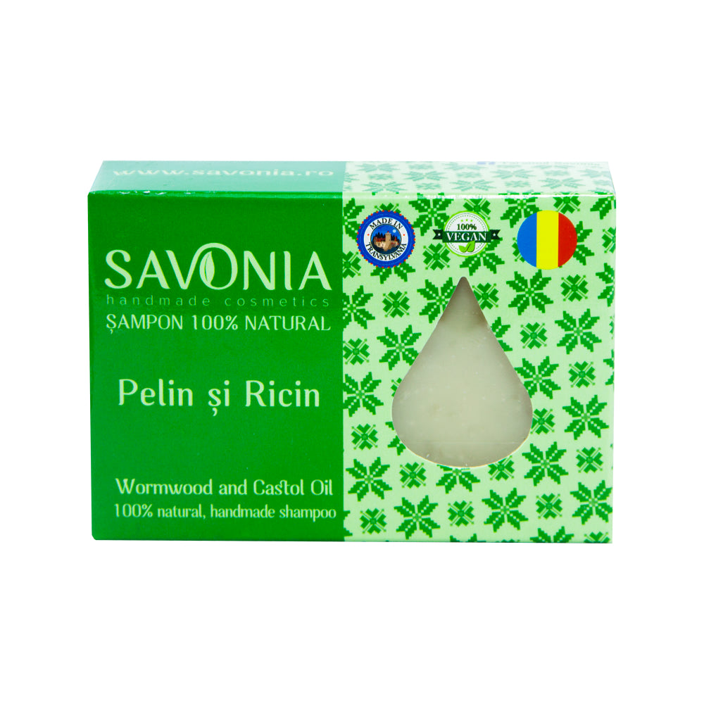 Sampon Solid Natural Pelin si Ricin, 90 g