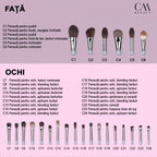 Set 24 pensule machiaj profesionale Ocean Mist