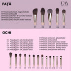 Set 18 pensule machiaj profesionale Nude Glow
