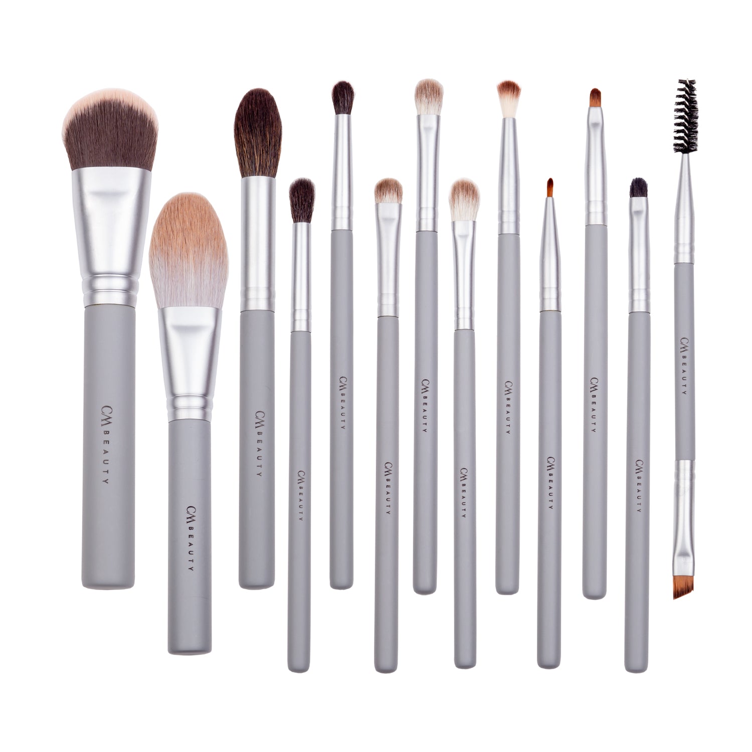 Set 13 pensule machiaj profesionale Silver Chic