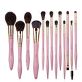 Set 13 pensule machiaj profesionale Rose Gold