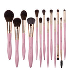 Set 13 pensule machiaj profesionale Rose Gold