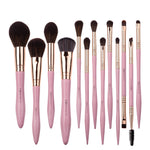 Set 13 pensule machiaj profesionale Rose Gold