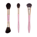Set 12 pensule machiaj profesionale Rose Gold Glam