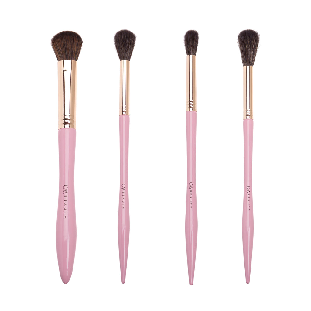 Set 12 pensule machiaj profesionale Rose Gold Glam