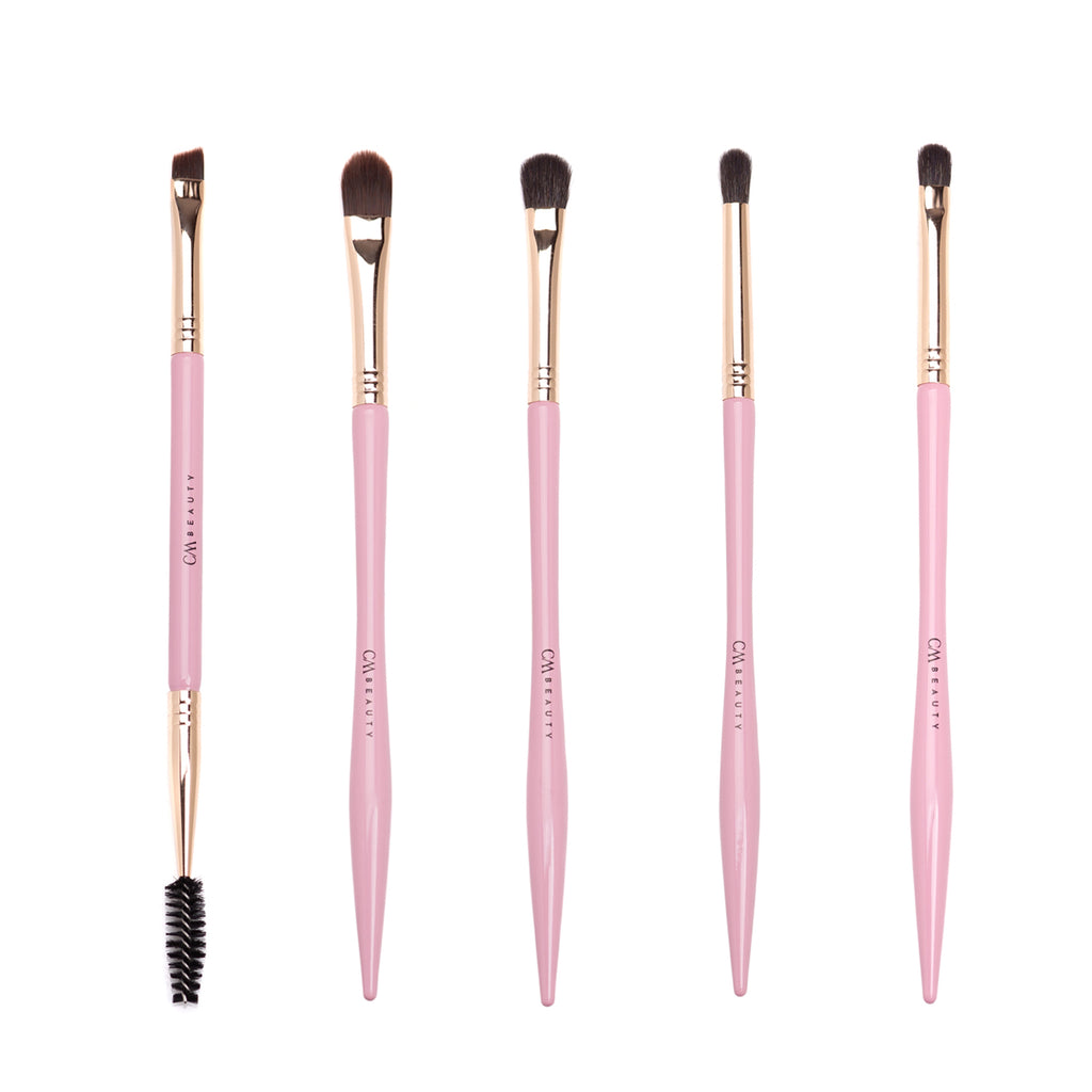 Set 12 pensule machiaj profesionale Rose Gold Glam