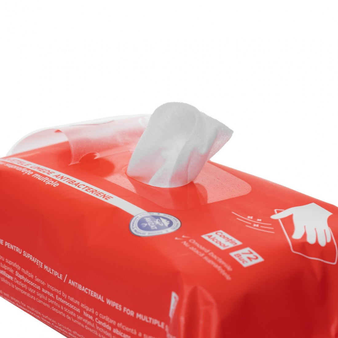 Șervețele umede antibacteriene pentru suprafețe, 72 buc, Sense Cool Clean