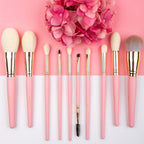 Set 10 pensule machiaj profesionale Pink Perfection