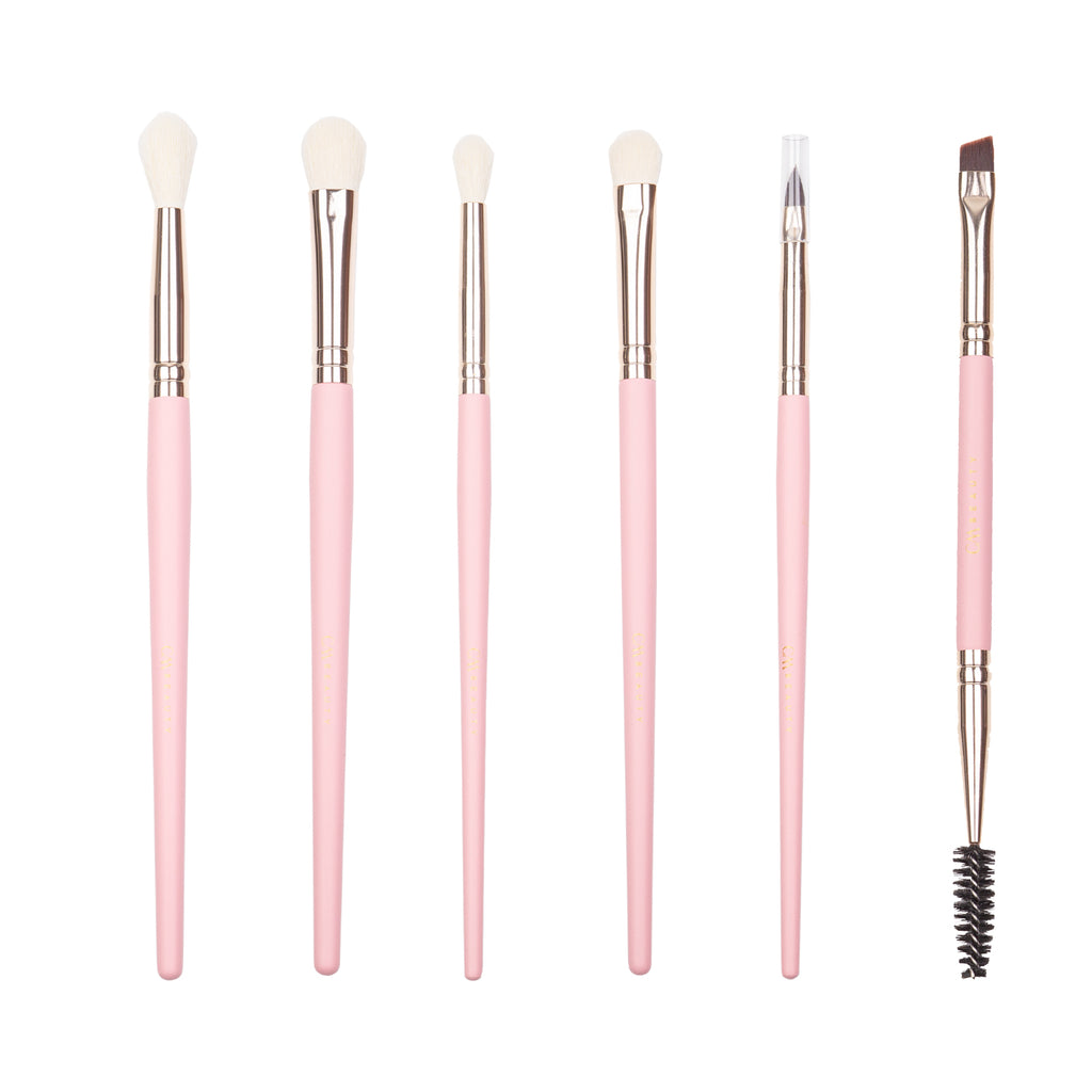 Set 10 pensule machiaj profesionale Pink Perfection