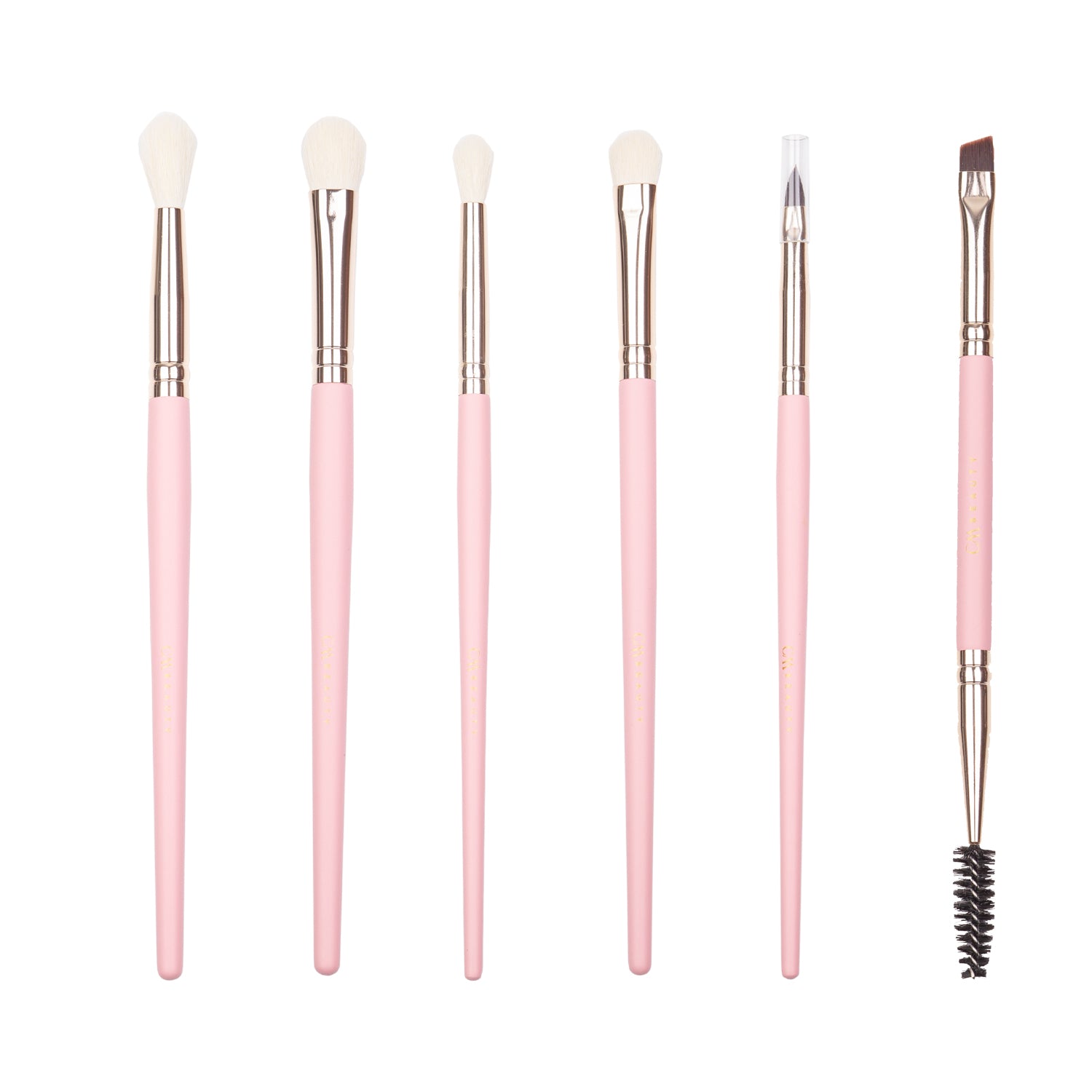 Set 10 pensule machiaj profesionale Pink Perfection