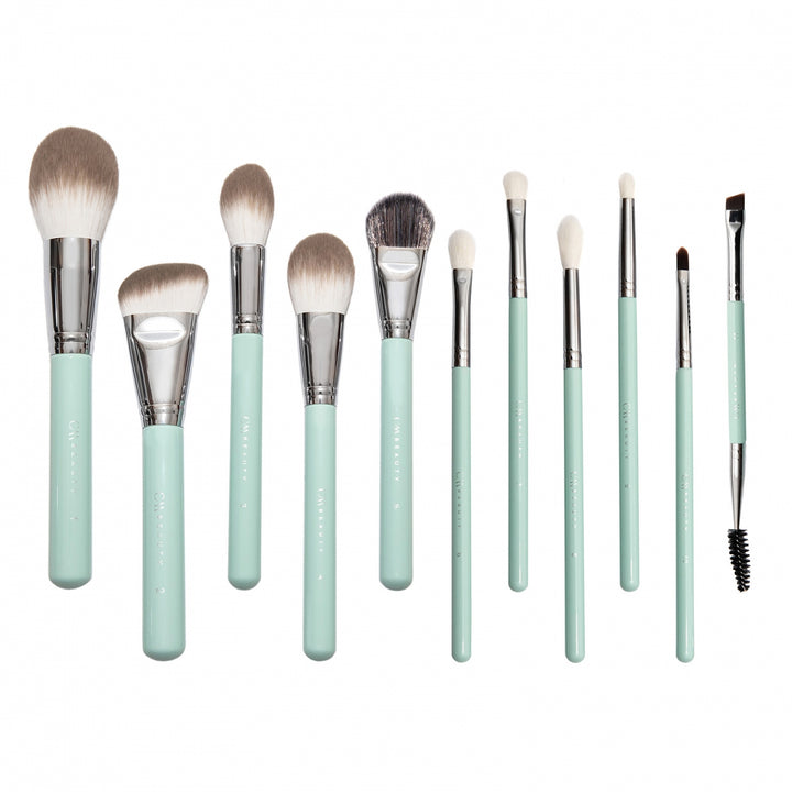 Set 11 pensule machiaj profesionale - Essentials Mint Pro