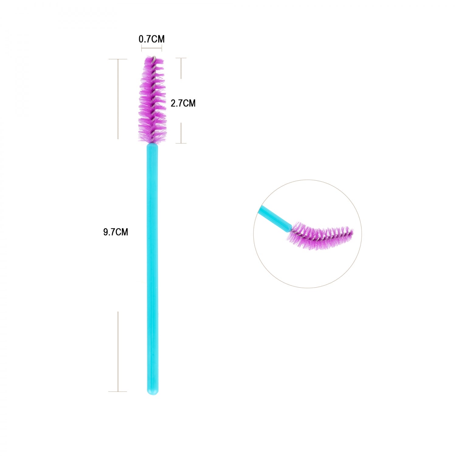 Perii pentru extensii gene, mascara - set 50 buc