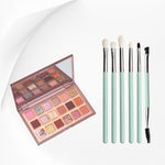 Set Paleta Farduri 18 culori si Set 6 Pensule Ochi