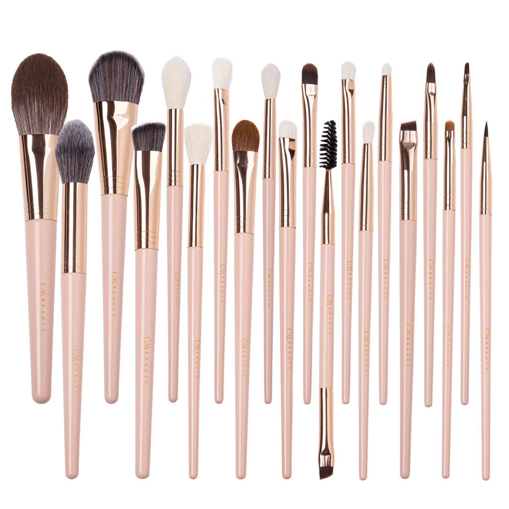 Set 20 pensule machiaj profesionale Soft Nude