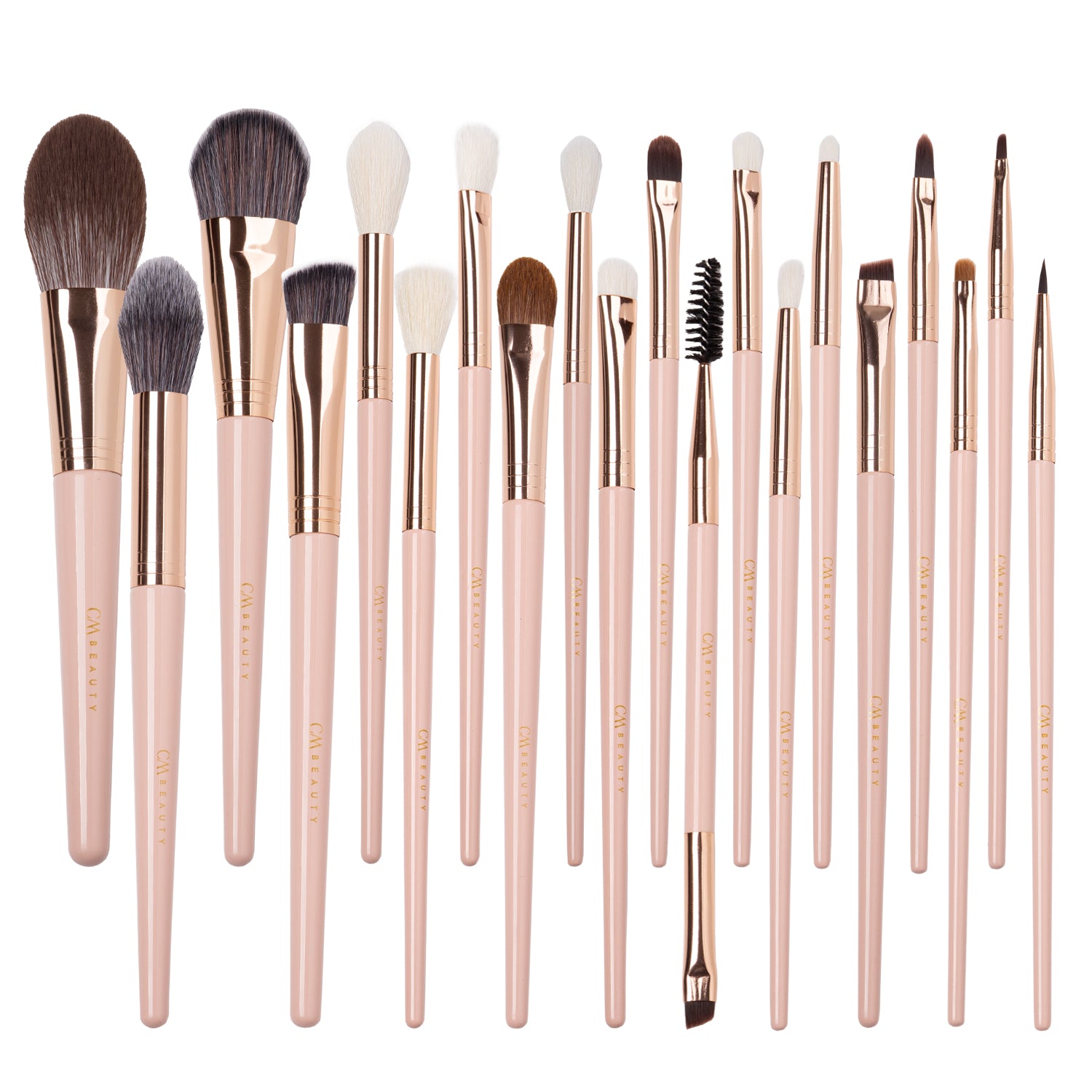 Set 20 pensule machiaj profesionale Soft Nude