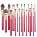 Set 17 pensule machiaj profesionale Velvet Rouge