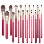 Set 17 pensule machiaj profesionale Velvet Rouge
