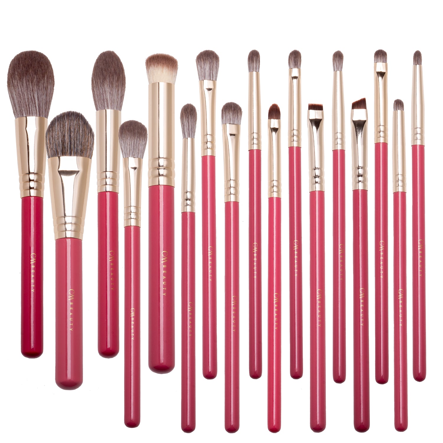 Set 17 pensule machiaj profesionale Velvet Rouge
