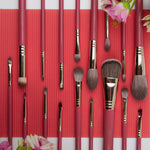 Set 17 pensule machiaj profesionale Velvet Rouge
